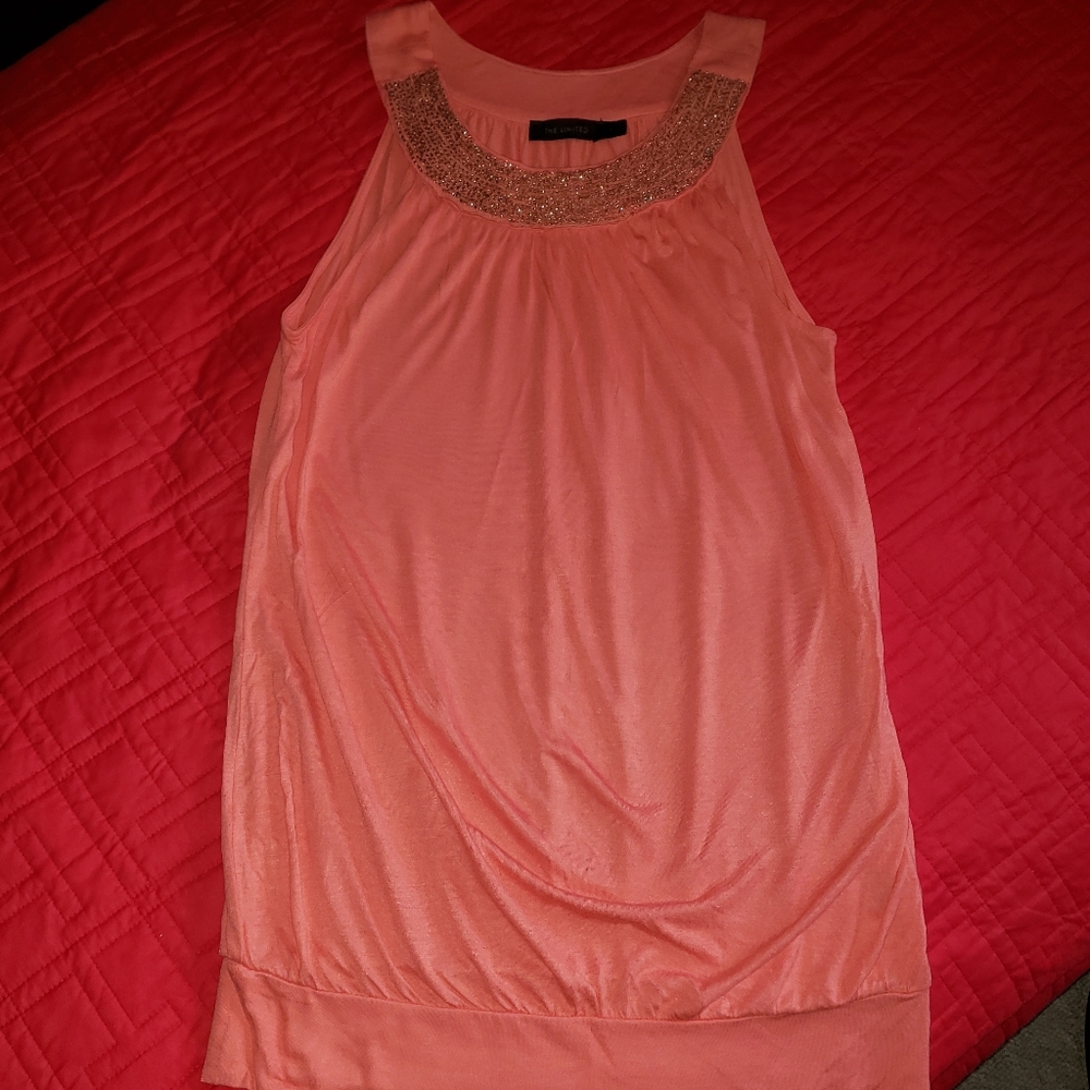 Limited Peach Embellished Tank